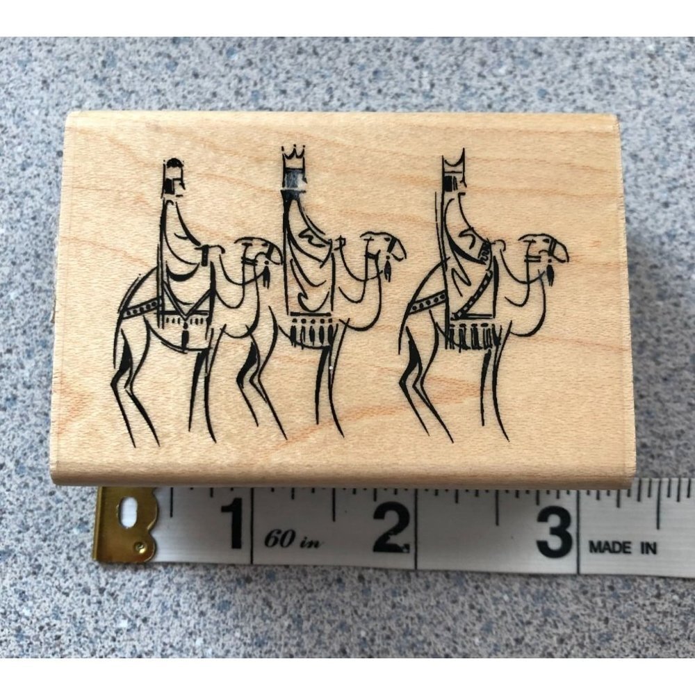 Paper Inspirations Three Wise Men Rubber Stamp Vintage 2005 FF10385